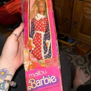 Barbie Malibu Doll in Red and Blue Dress